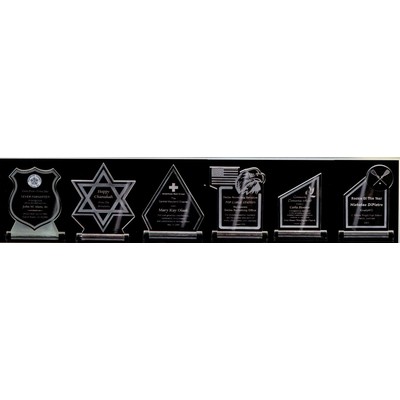 Any "C" Shape Award on Black Acrylic Base