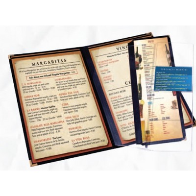 In-Stock Removable Heat Sealed Add-A-Page for Menu Specials (4 Pocket x14")