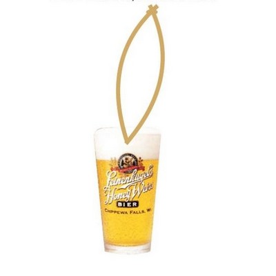 Beer Glass Executive Ornament w/ Mirrored Back (8 Square Inch)
