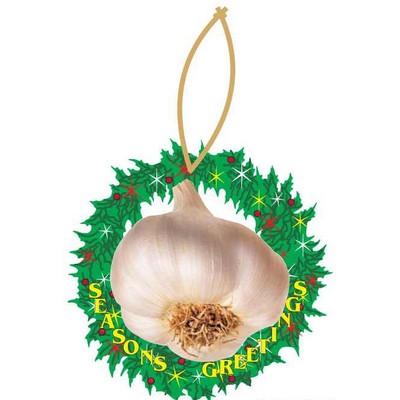 Garlic Executive Wreath Ornament w/ Mirrored Back (8 Square Inch)