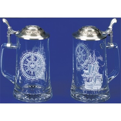 Nautical Glass Stein Mug