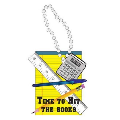 School Supplies Promotional Key Chain w/ Black Back (10 Square Inch)