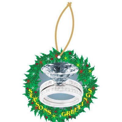 Diamond Ring Executive Wreath Ornament w/ Mirrored Back (2 Square Inch)
