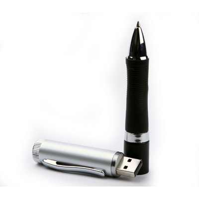128 MB Pen USB Flash Drive W/ Rubberized Grip