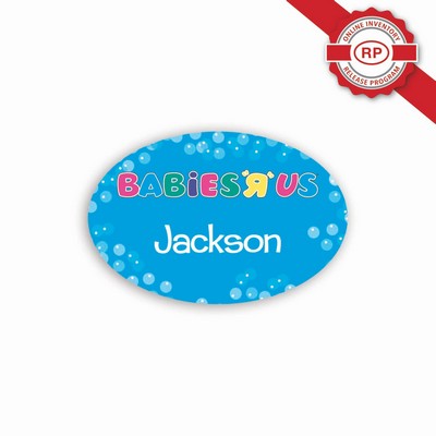 Laminated Name Badge (2"x3") Oval