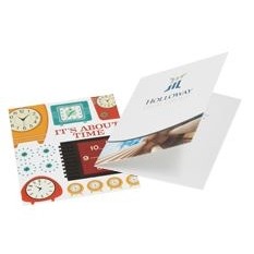 Full Color 6 Baronial White Gloss or Uncoated Card Announcements (1 Sided)