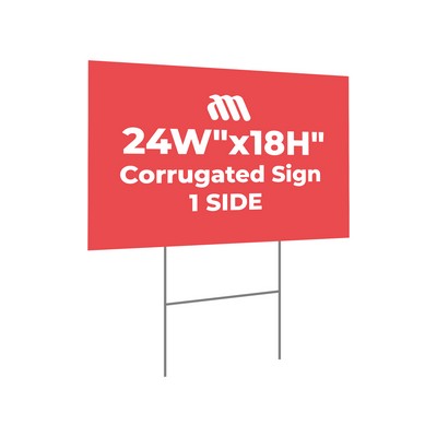 Custom Yard Signs- 1 SIDE (24"Wx18"H)