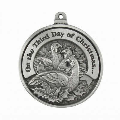Twelve Days of Christmas Full Size Ornament (Day 3 - Three French Hens)