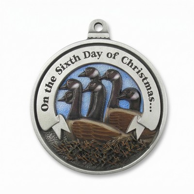 Twelve Days of Christmas 3D Gallery Print Mini Ornament (Day 6 - Six Geese-a-Laying)