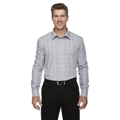 Devon and Jones® Men's Crown Collection® Glen Plaid Woven Dress Shirt