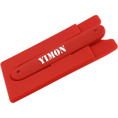 Promotional Custom 2-in-1 Silicone Phone Wallet Stand Combo