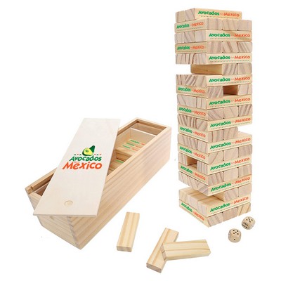 Tumbling Tower Game in Wooden Box (12" when Packaged)