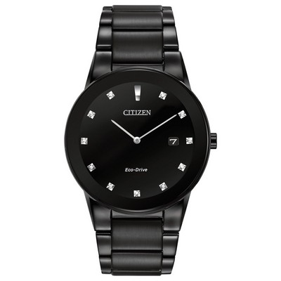 Citizen® Men's Axiom Eco-Drive Black Ion Stainless Steel Watch W/ Black Dial