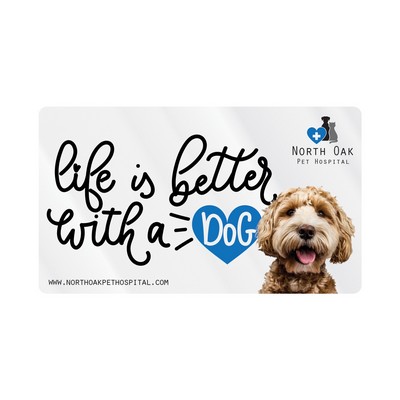 Rectangle Sticker | Round Corners | 2 3/4" x 4 3/4" | Clear Static | Static Face | Digital