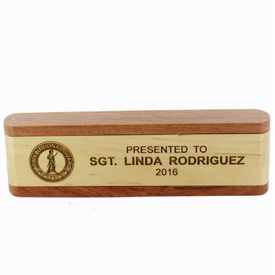 Rosewood/Maple 2-Tone Wood Pen w/Display Box