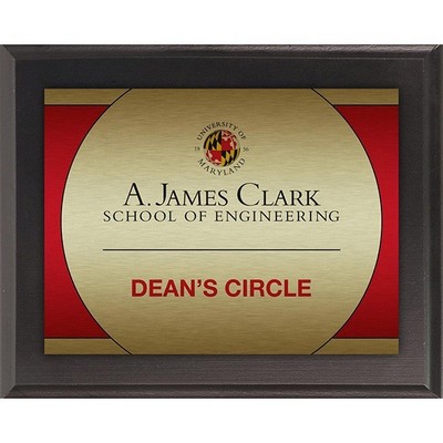 9" x 12" Sublimated Value Plaque - Black Panel