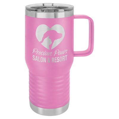 20Oz Light Pink Polar Camel Travel Mug