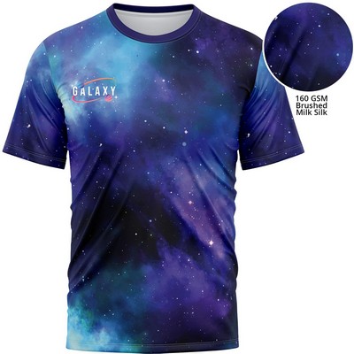 Premium 160 GSM Brushed Milk Silk Men's T-Shirt W/ Full Bleed Sublimation