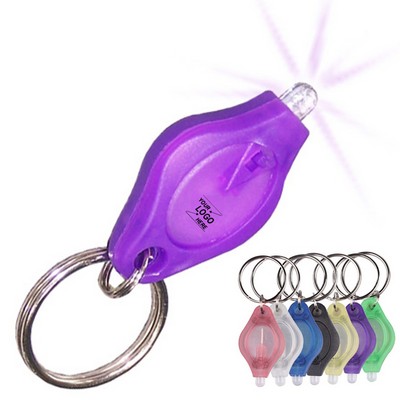 Mini LED Flashlight Keychain w/Key Ring