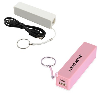 Plastic Power Bank w/Key Ring
