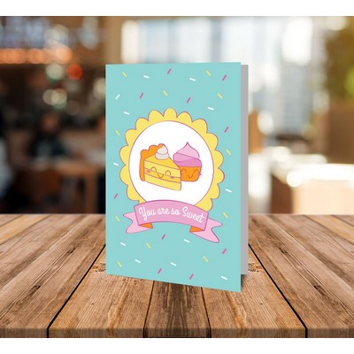 Folded Compliment Cards - 10" x 7" (Folds to 5" x 7")