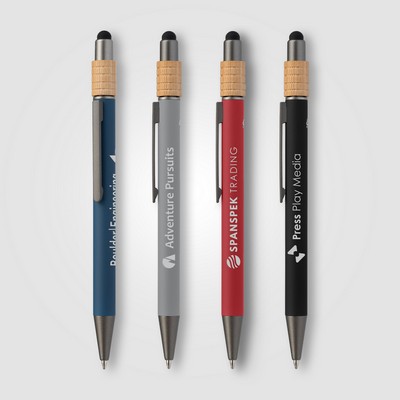 Reborn Spinner Recycled Aluminum Pen w/ Stylus - PATENTED - Laser