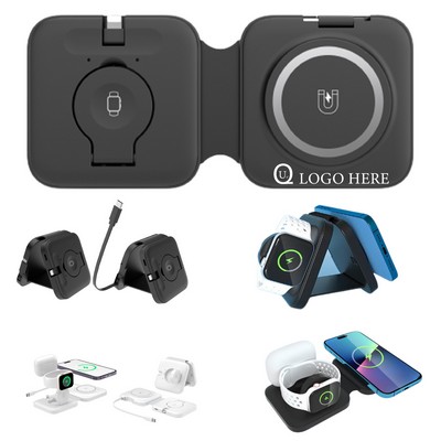 3-in-1 Magnetic Collapsible Wireless Charger