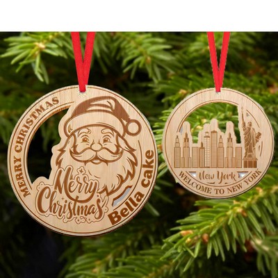 2.75" - Customize Cherrywood Ornaments
