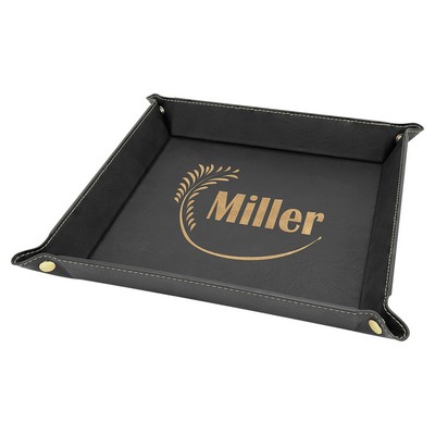 9" x 9" Snap Up Tray, Laserable Leatherette