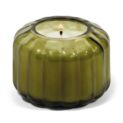 Ripple 4.5 Oz Green Ribbed Glass - Secret Garden