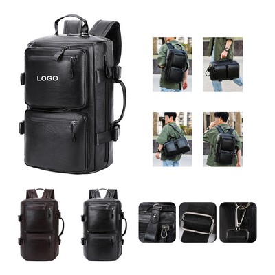 Large Capacity PU Business Backpack