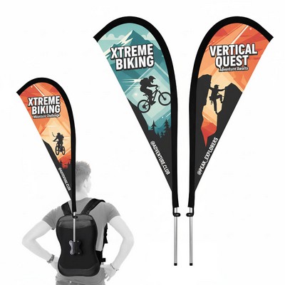 Portable Advertising Backpack Flag Kit