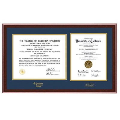 Sculptured Mahogany Diploma Frame