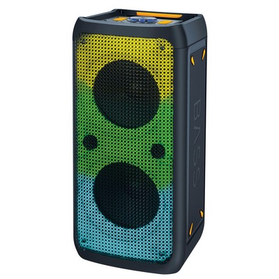 Supersonic 2 X 8" Pro Dj Portable Bluetooth Speaker W/ Tws & Light Show