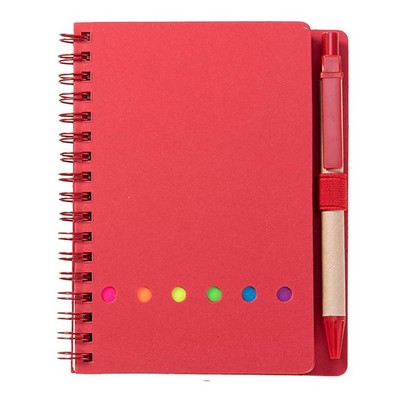 Sticky Business Notebook w/Pen In Holder