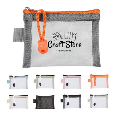 Nylon Mesh Keychain Pouch