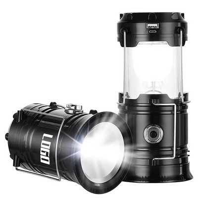 Solar Power Camping Lantern USB Rechargeable