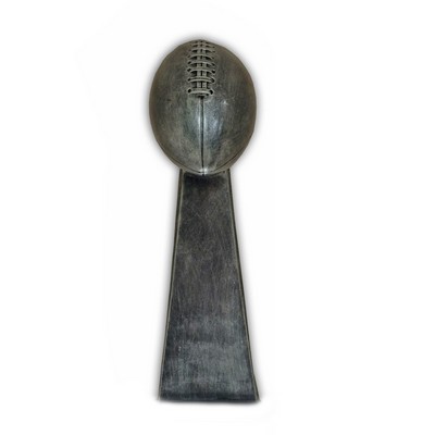 18" Antique Silver Resin Large Championship Football Trophy