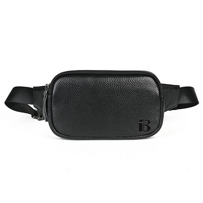 Men's Genuine Leather Adjustable Waist Bag