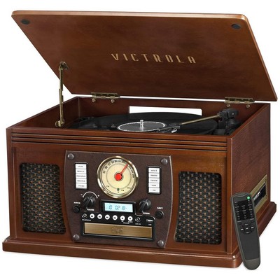Victrola 8-In-1 Bluetooth Record Player & Multimedia Center Built-In Stereo Speakers - Espresso