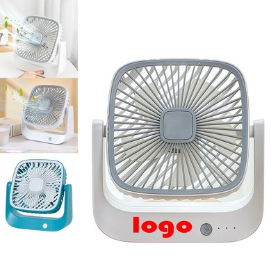 Portable Rechargeable Desktop Mini Table Handheld Fan-Size L