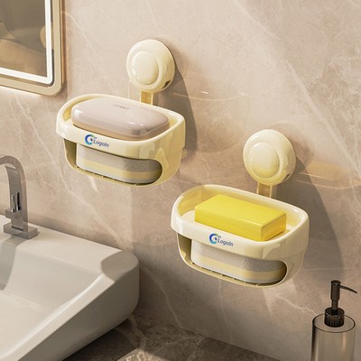 Soap Dish for Shower Bar Holder Double Layer Wall Container