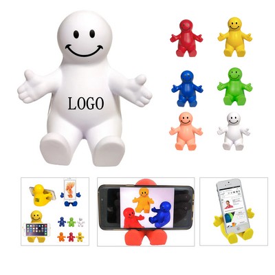 Stress Relief PU Smiling Phone Holder