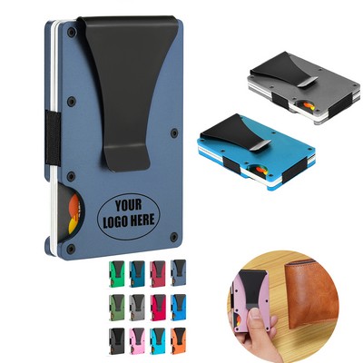 Slim Aluminum RFID Shield Business Credit Card Holder