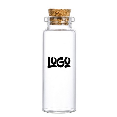 0.5oz Mini Cork Stopper Glass Bottle