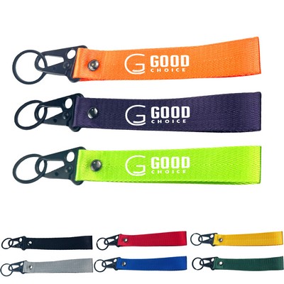 Fabric Keychain Wrist Lanyard