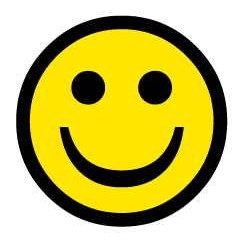 Smiley Face Magnet w/ Full Magnetic Back (4 Square Inch)