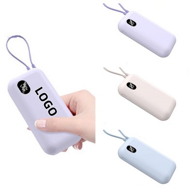 LED Display 10000mah Power Bank with Charger Cable
