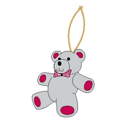 Teddy Bear Promotional Ornament w/ Black Back (4 Square Inch)