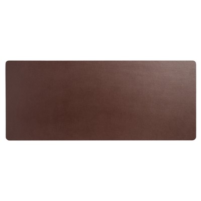 Chocolate Brown Leatherette 30" x 12.5" Keyboard/Mouse Desk Mat